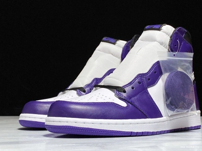 Rep Onekick 555088-500 Purple High OG Jordan Air 1 Court 0712
